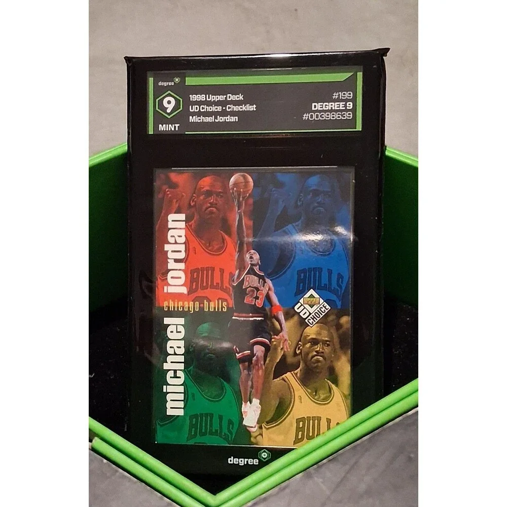 1998 Upper Deck UD Choice Michael Jordan Checklist #199 (Degree Grade 9 MINT)
